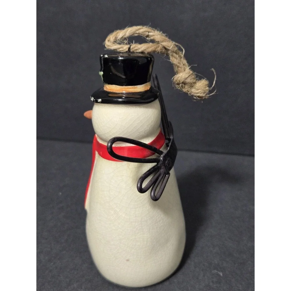 RUSS Snowman Angel Christmas Tree Ornament Ceramic 4‎ 1/2